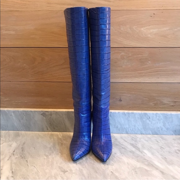 Paris Texas blue heeled boots size 36 - Picture 4 of 6